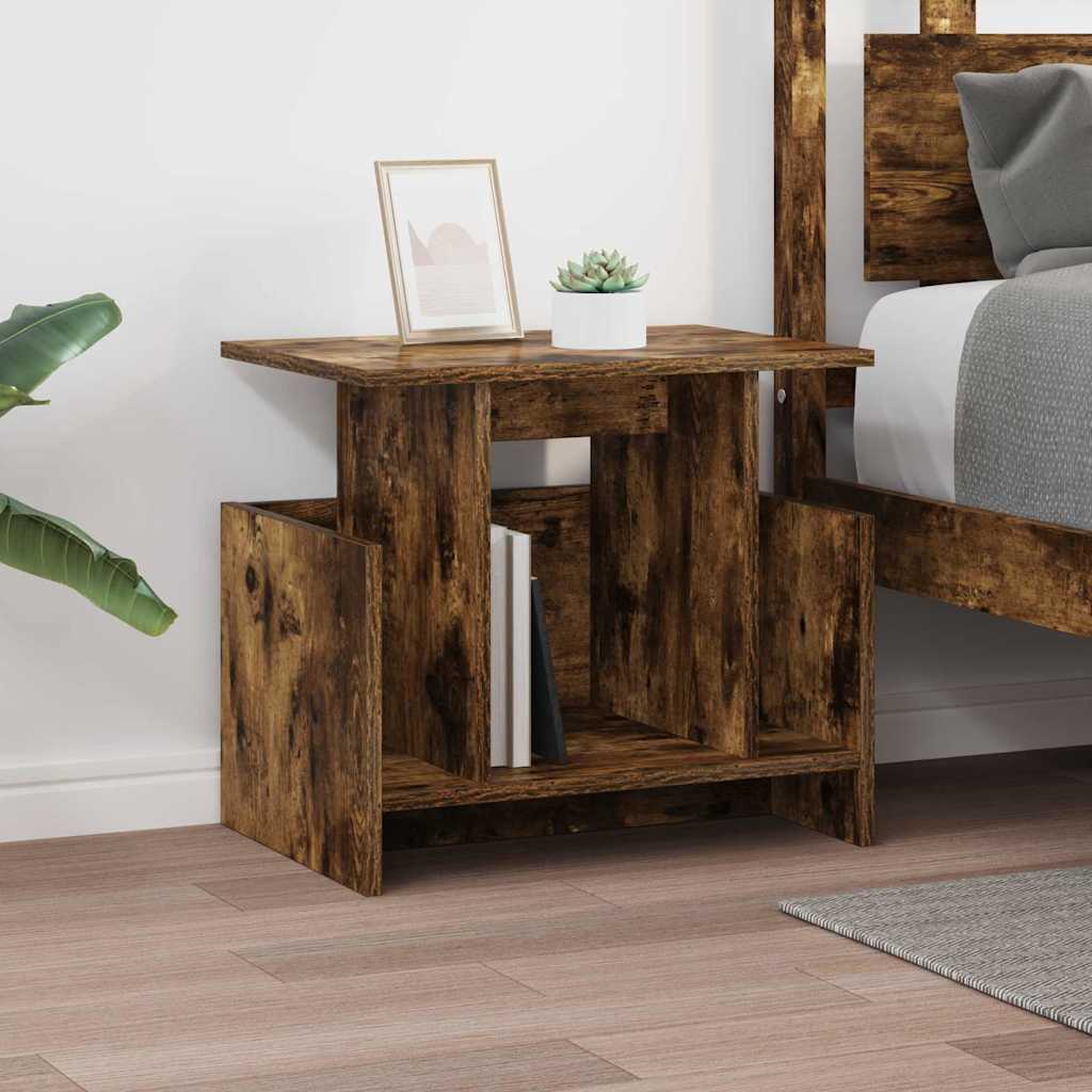 vidaXL TV Stand 2 pcs Smoked Oak Engineered Wood 5