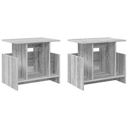 vidaXL TV Stand 2 pcs Grey Sonoma Engineered Wood 2