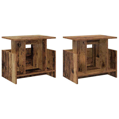 vidaXL TV Stand 2 pcs Old Wood Engineered Wood 2