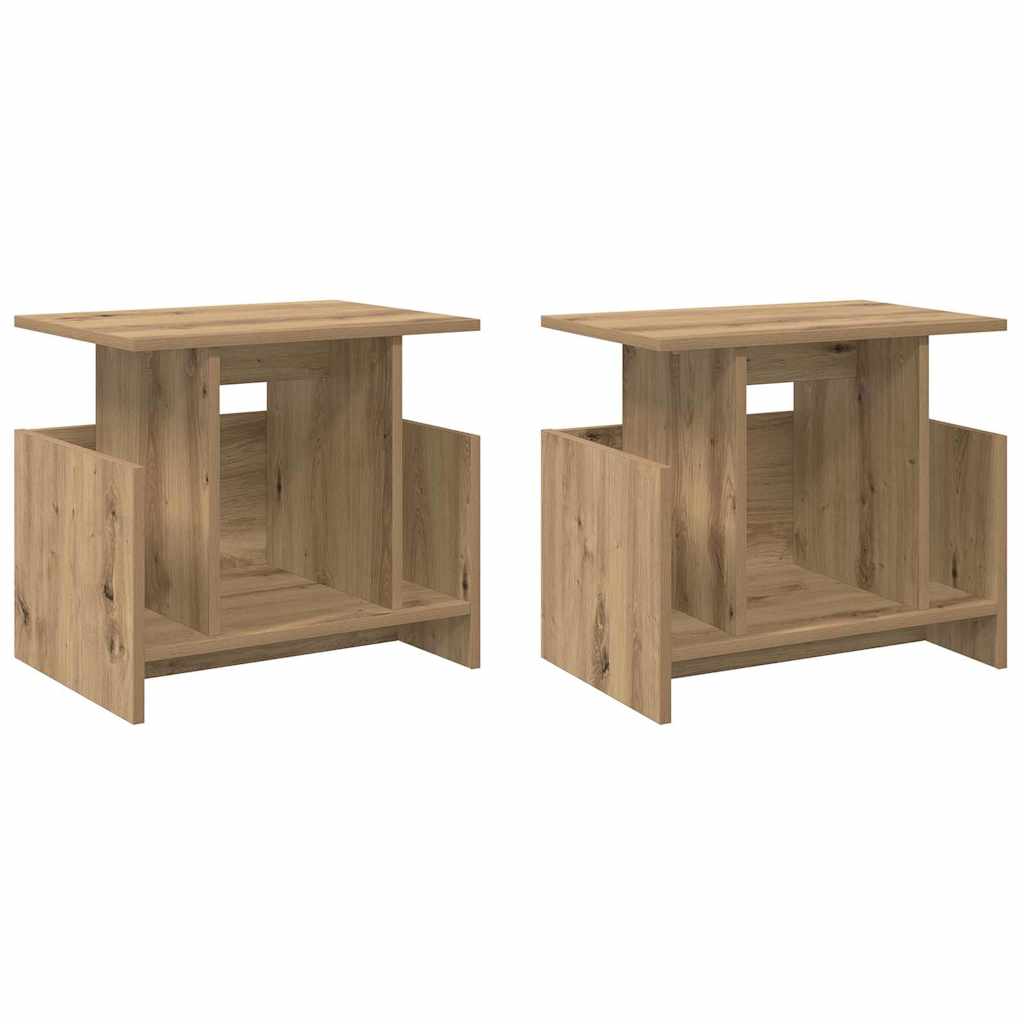 vidaXL TV Stand 2 pcs Artisan Oak Engineered Wood 2