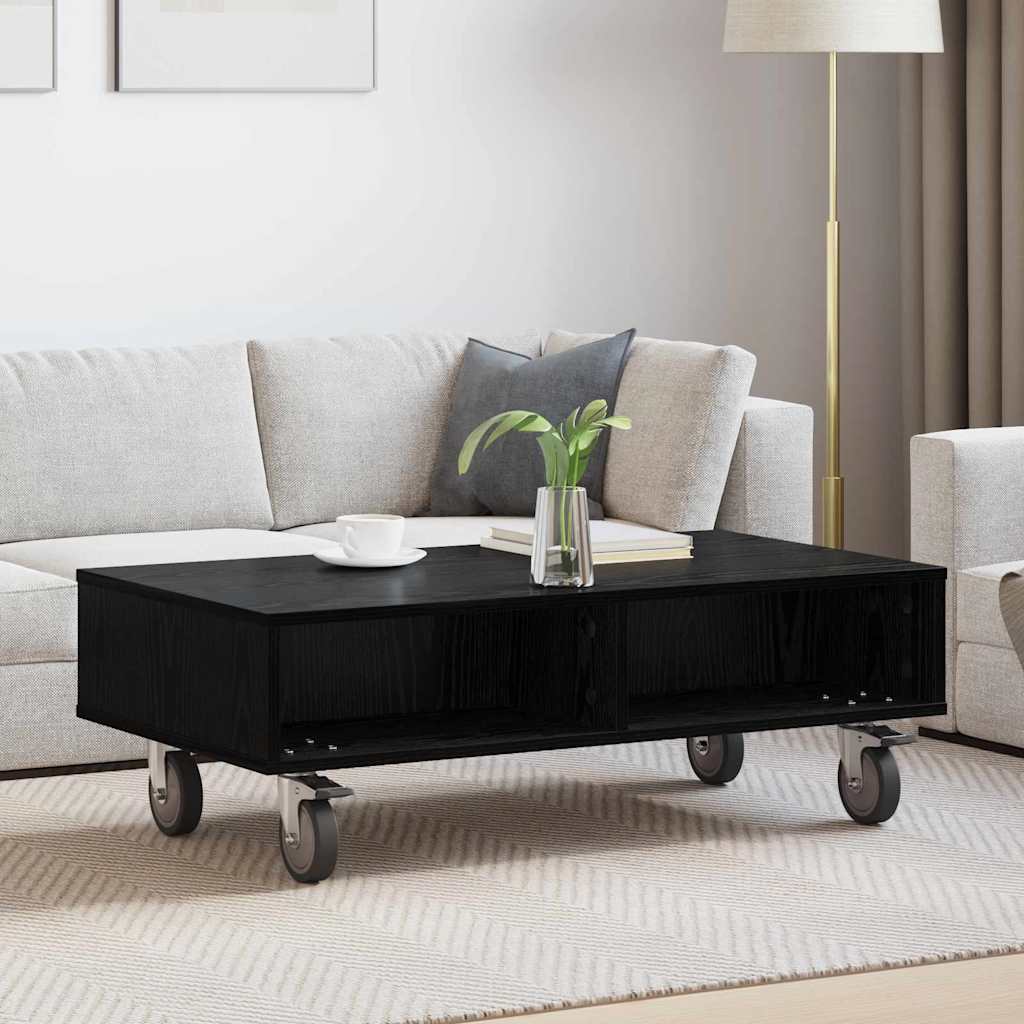 vidaXL Side Table with Wheels