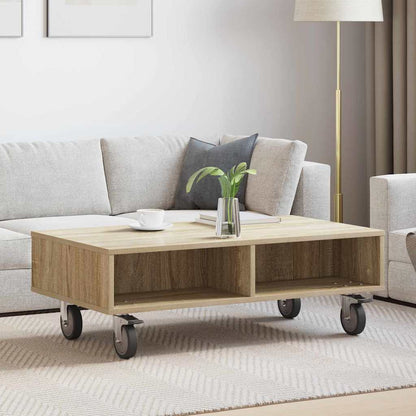 vidaXL Side Table with Wheels
