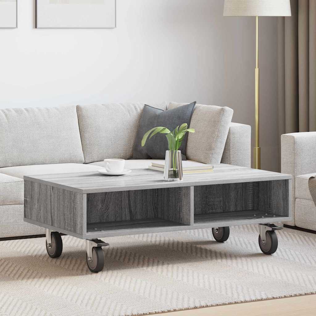 vidaXL Side Table with Wheels