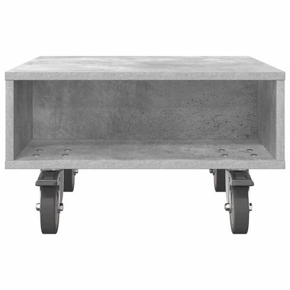 vidaXL Side Table with Wheels Concrete Grey 50.5 x 50 x 30 cm 5