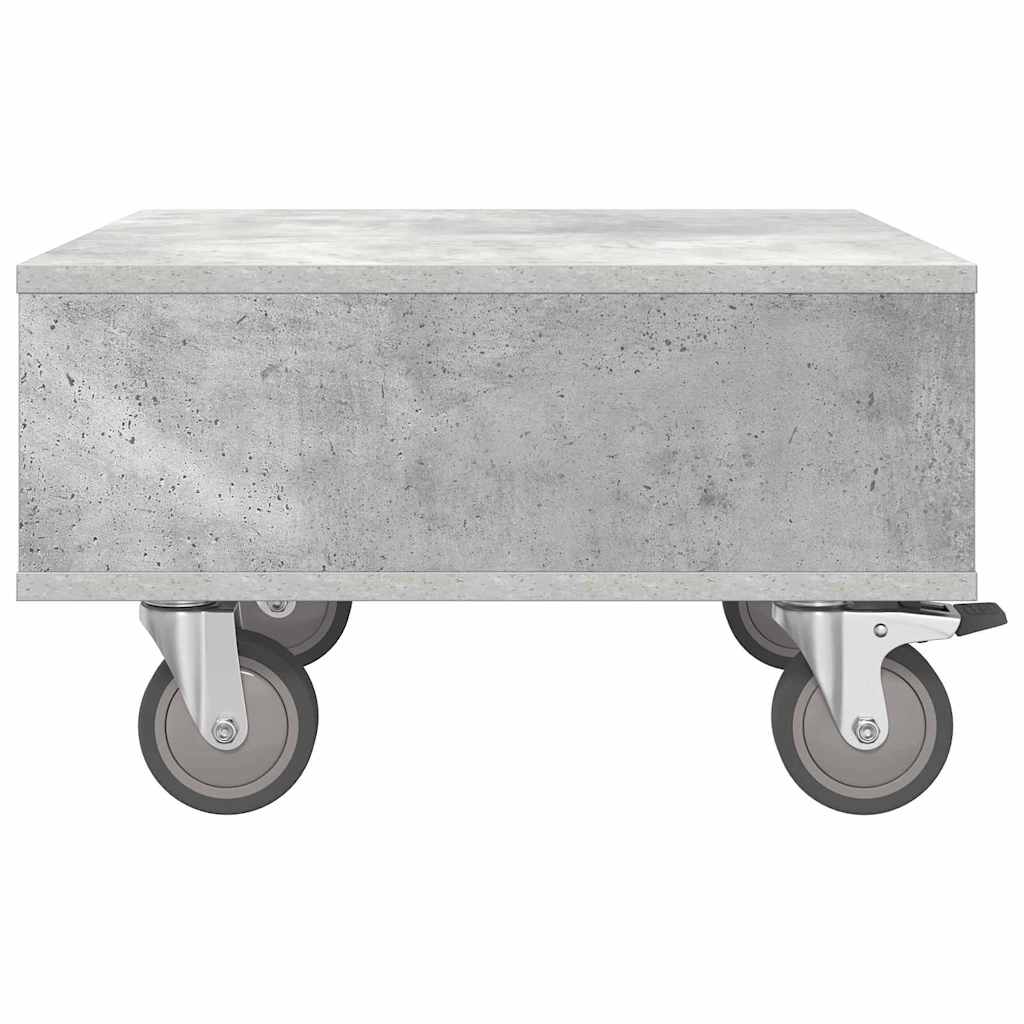 vidaXL Side Table with Wheels Concrete Grey 50.5 x 50 x 30 cm 6