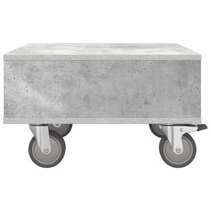 vidaXL Side Table with Wheels Concrete Grey 50.5 x 50 x 30 cm 6
