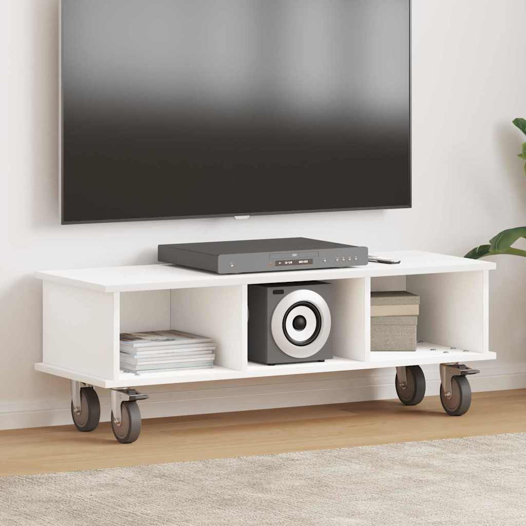 vidaXL TV Stand 100 x 35 x 35 cm White Engineered Wood 1