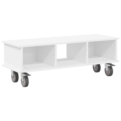 vidaXL TV Stand 100 x 35 x 35 cm White Engineered Wood 2