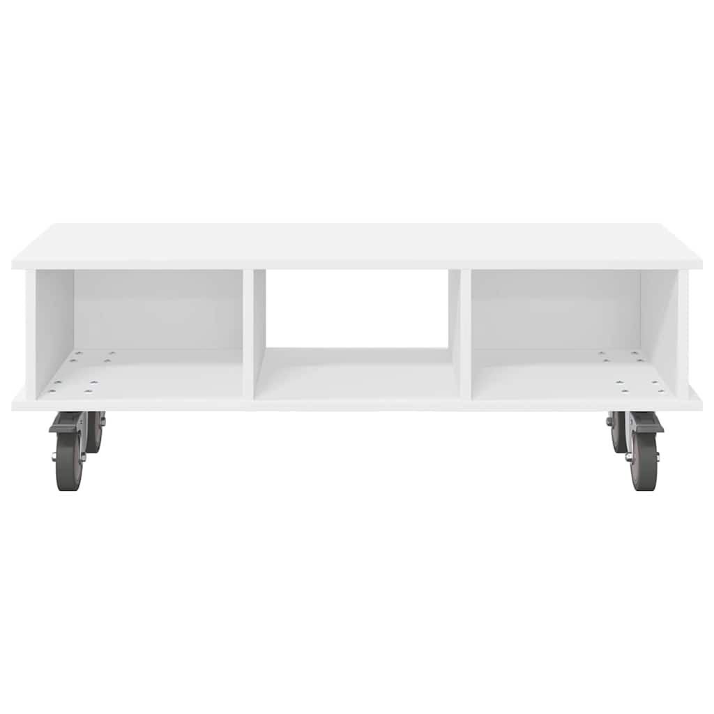 vidaXL TV Stand 100 x 35 x 35 cm White Engineered Wood 5