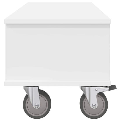 vidaXL TV Stand 100 x 35 x 35 cm White Engineered Wood 6