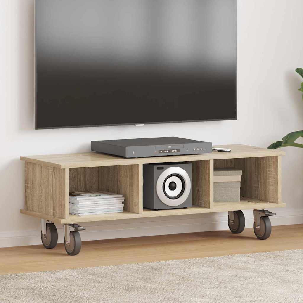 vidaXL TV Stand 100 x 35 x 35 cm Sonoma Oak Engineered Wood 1