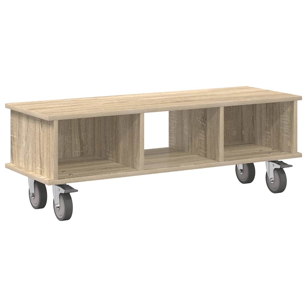 vidaXL TV Stand 100 x 35 x 35 cm Sonoma Oak Engineered Wood 2