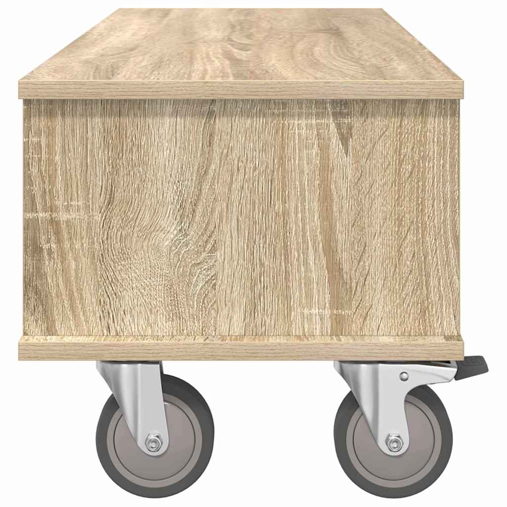 vidaXL TV Stand 100 x 35 x 35 cm Sonoma Oak Engineered Wood 6