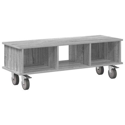vidaXL TV Stand 100 x 35 x 35 cm Grey Sonoma Engineered Wood 2