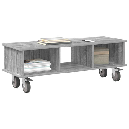 vidaXL TV Stand 100 x 35 x 35 cm Grey Sonoma Engineered Wood 3