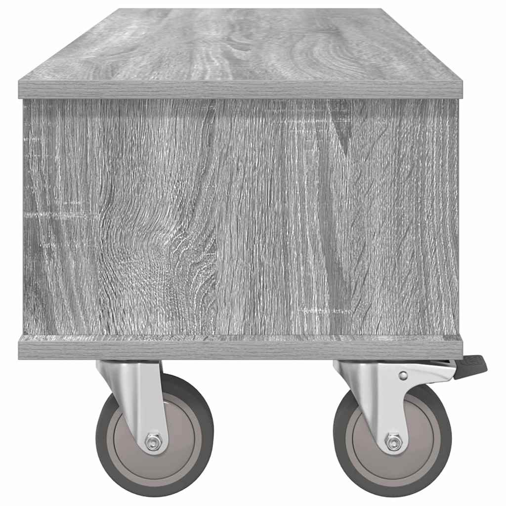 vidaXL TV Stand 100 x 35 x 35 cm Grey Sonoma Engineered Wood 6