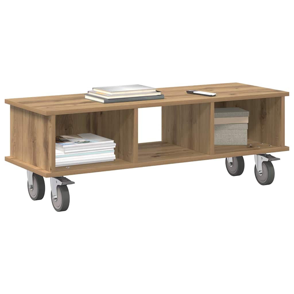 vidaXL TV Stand 100 x 35 x 35 cm Artisan Oak Engineered Wood 3