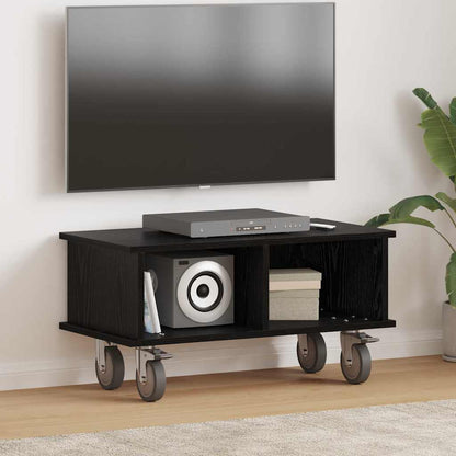 vidaXL TV Stand 68.5 x 35 x 35 cm Black Oak Engineered Wood 1