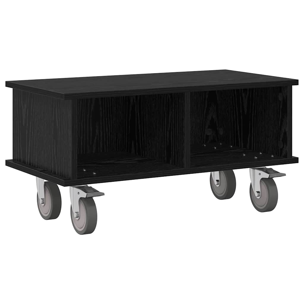 vidaXL TV Stand 68.5 x 35 x 35 cm Black Oak Engineered Wood 2