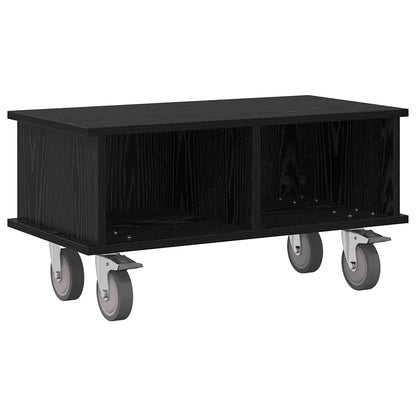 vidaXL TV Stand 68.5 x 35 x 35 cm Black Oak Engineered Wood 2