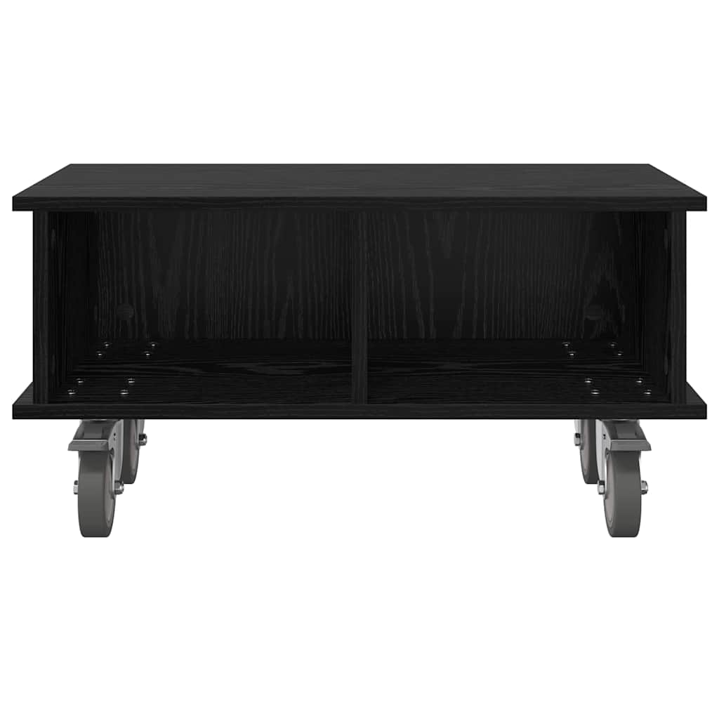 vidaXL TV Stand 68.5 x 35 x 35 cm Black Oak Engineered Wood 5