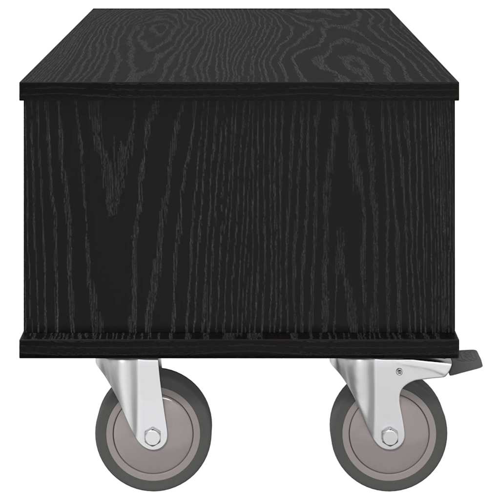 vidaXL TV Stand 68.5 x 35 x 35 cm Black Oak Engineered Wood 6