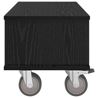 vidaXL TV Stand 68.5 x 35 x 35 cm Black Oak Engineered Wood 6
