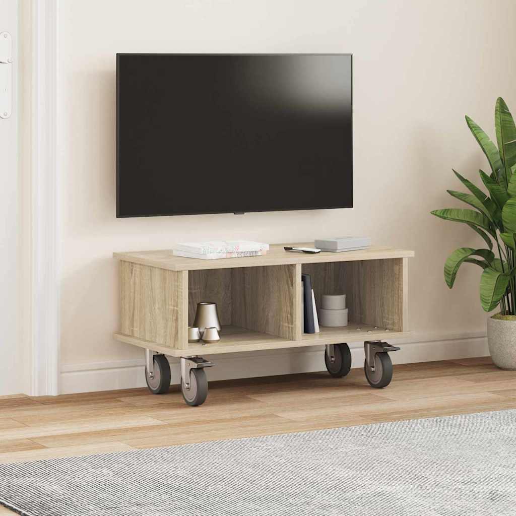 vidaXL TV Stand 68.5 x 35 x 35 cm Sonoma Oak Engineered Wood 4