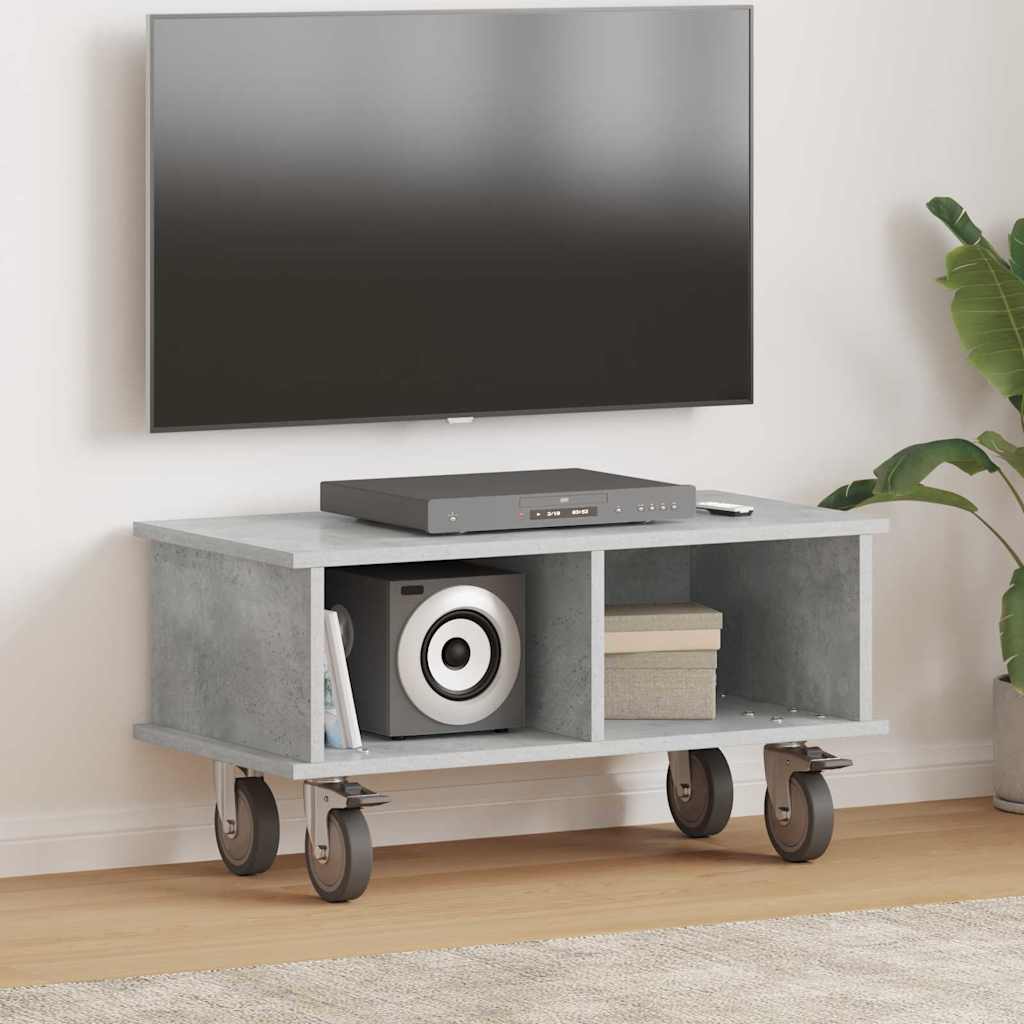 vidaXL TV Stand 68.5 x 35 x 35 cm Concrete Grey Engineered Wood 1