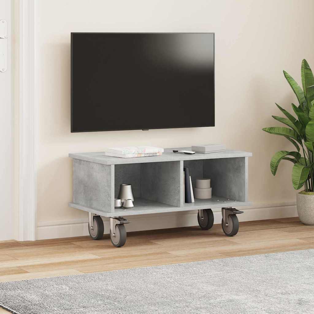 vidaXL TV Stand 68.5 x 35 x 35 cm Concrete Grey Engineered Wood 4