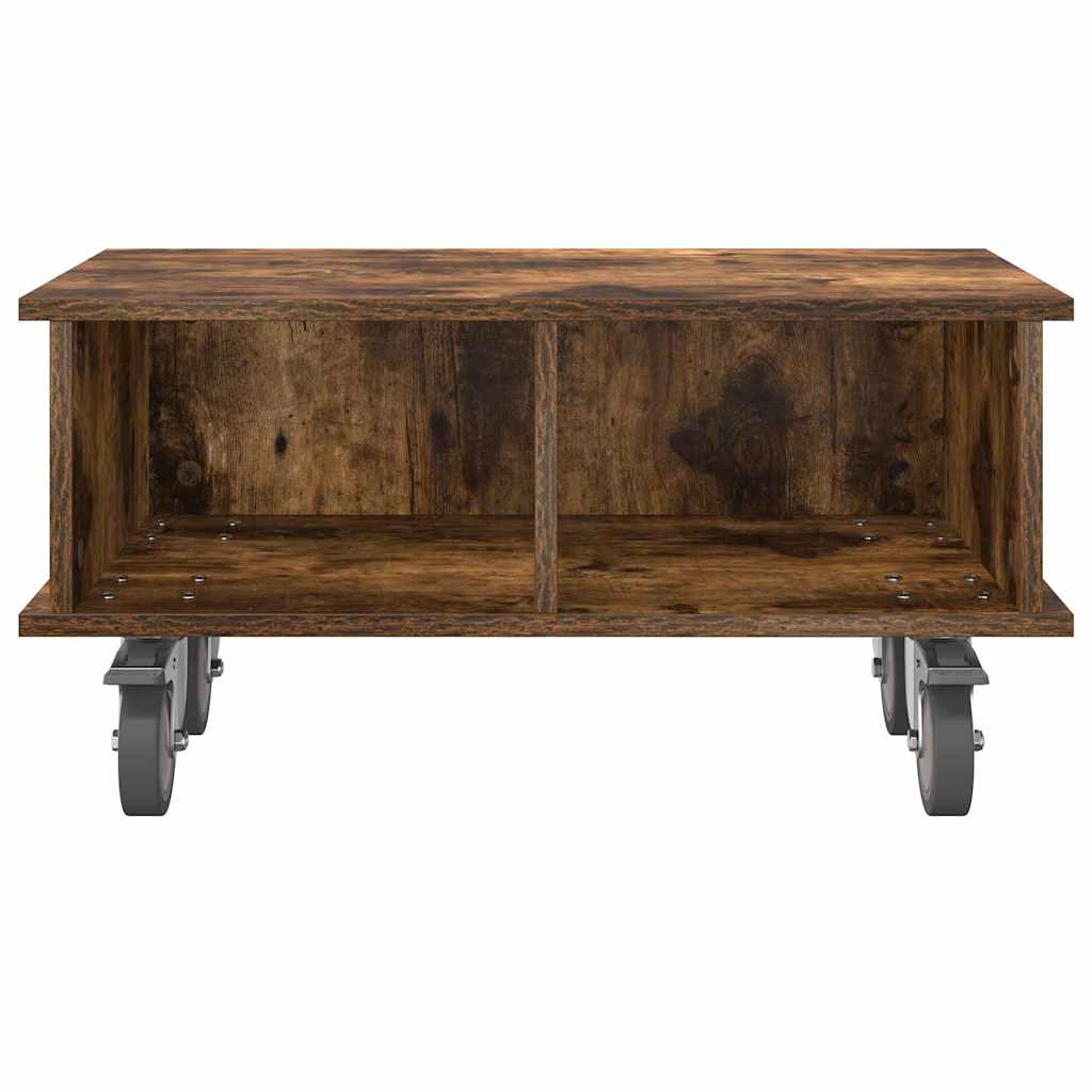 vidaXL TV Stand 68.5 x 35 x 35 cm Smoked Oak Engineered Wood 5