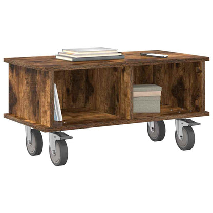 vidaXL TV Stand 68.5 x 35 x 35 cm Smoked Oak Engineered Wood 3