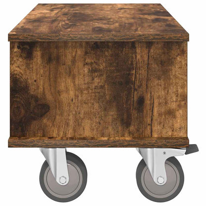 vidaXL TV Stand 68.5 x 35 x 35 cm Smoked Oak Engineered Wood 6