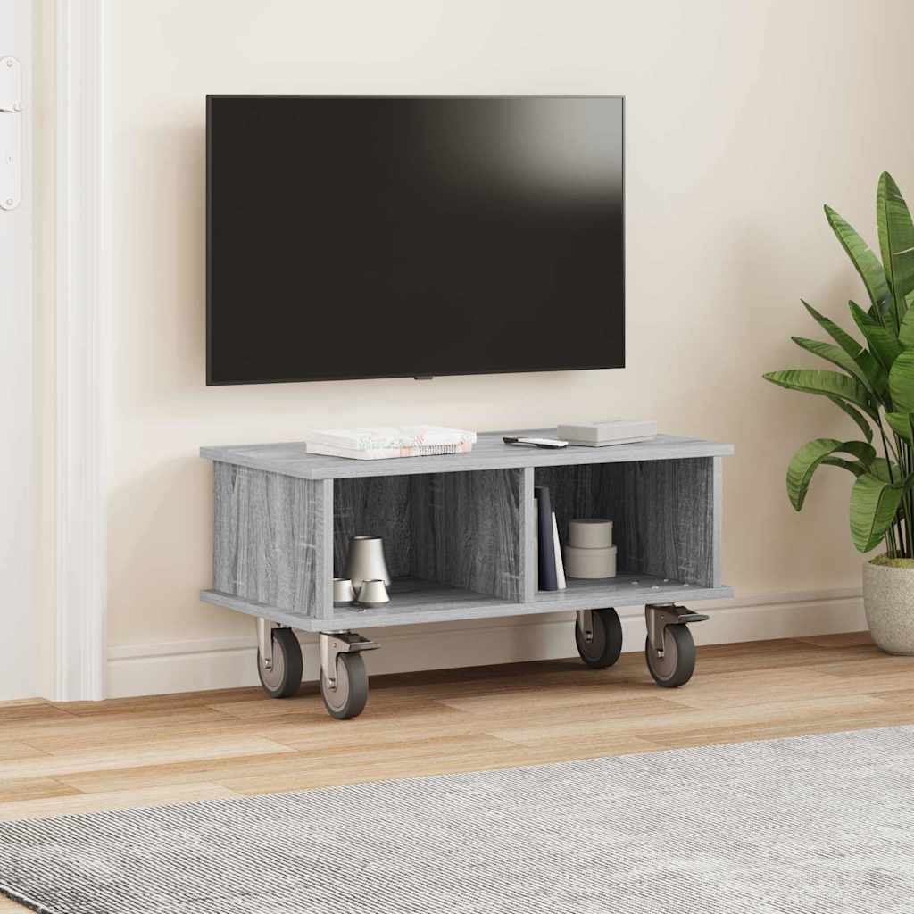 vidaXL TV Stand 68.5 x 35 x 35 cm Grey Sonoma Engineered Wood 4