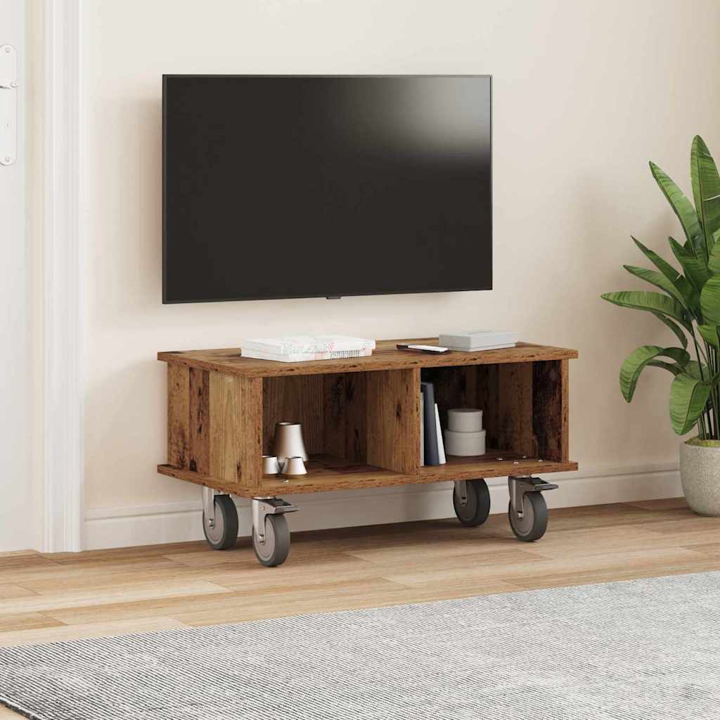 vidaXL TV Stand 68.5 x 35 x 35 cm Old Wood Engineered Wood 4