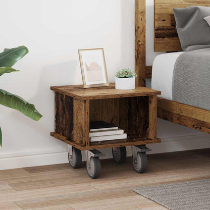 vidaXL TV Stand 37 x 35 x 35 cm Old Wood Engineered Wood 4
