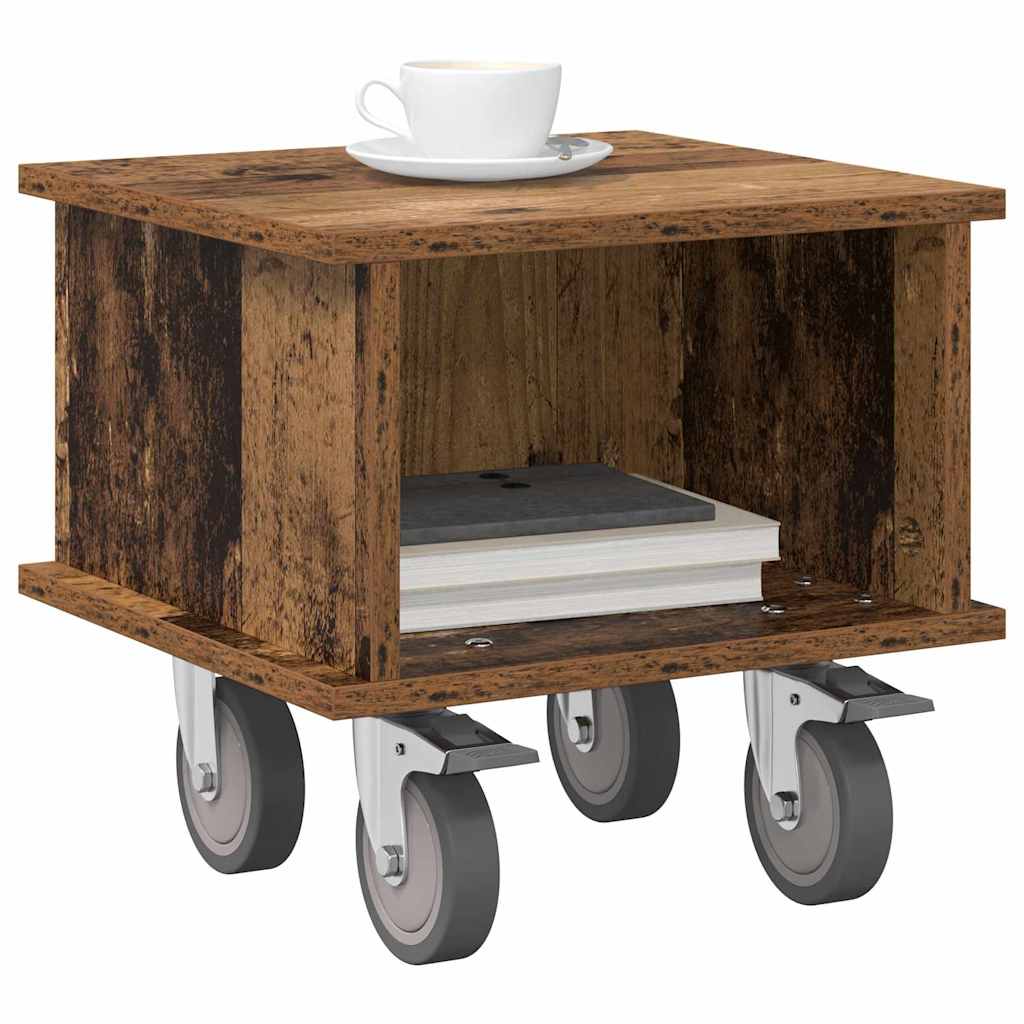 vidaXL TV Stand 37 x 35 x 35 cm Old Wood Engineered Wood 3