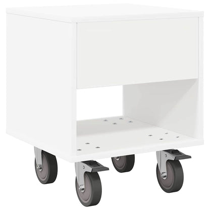 vidaXL Bedside Table White 40.5 x 40 x 48 cm Engineered Wood 2