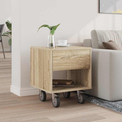 vidaXL Bedside Table Sonoma Oak 40.5 x 40 x 48 cm Engineered Wood 4