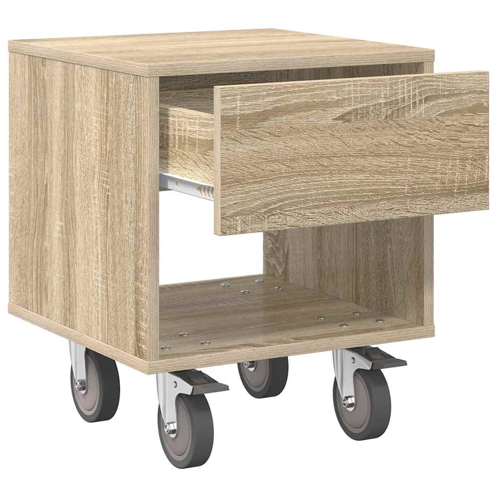 vidaXL Bedside Table Sonoma Oak 40.5 x 40 x 48 cm Engineered Wood 5