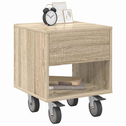 vidaXL Bedside Table Sonoma Oak 40.5 x 40 x 48 cm Engineered Wood 3