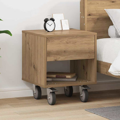 vidaXL Bedside Table Artisan Oak 40.5 x 40 x 48 cm Engineered Wood 1