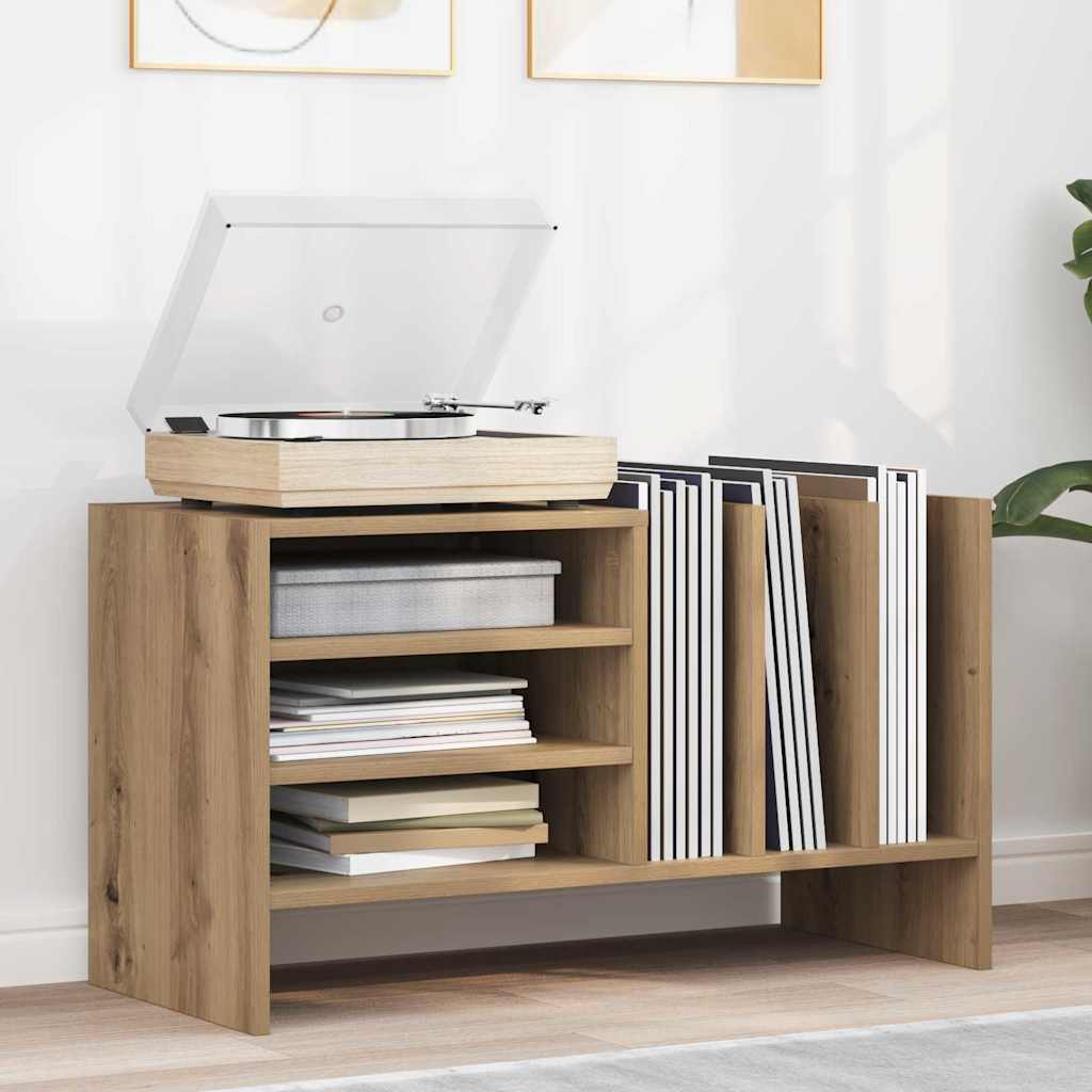 vidaXL Record Cabinet Artisan Oak 78.5 x 35 x 45 cm Engineered Wood 1