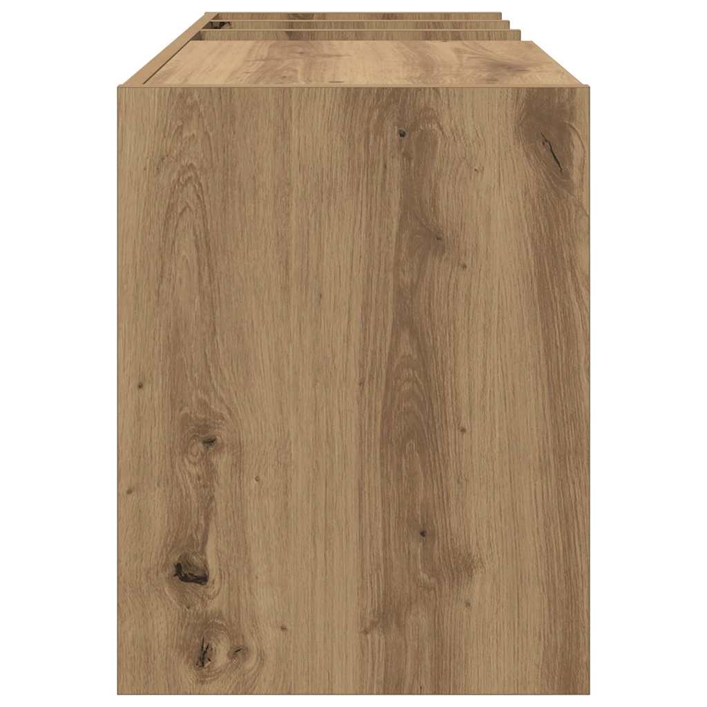 vidaXL Record Cabinet Artisan Oak 78.5 x 35 x 45 cm Engineered Wood 6
