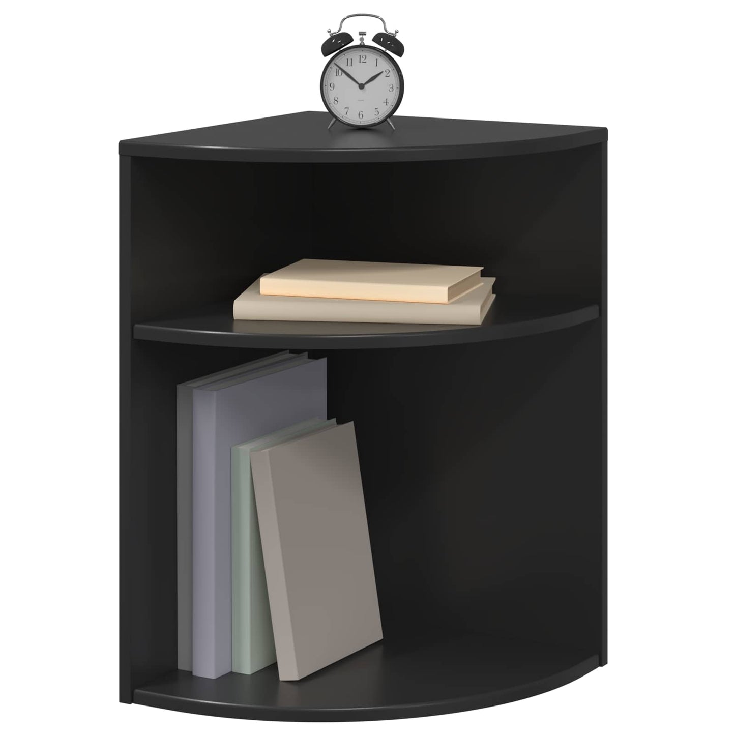 vidaXL End Table Black 39.7 x 39.7 x 60 cm Engineered Wood 3