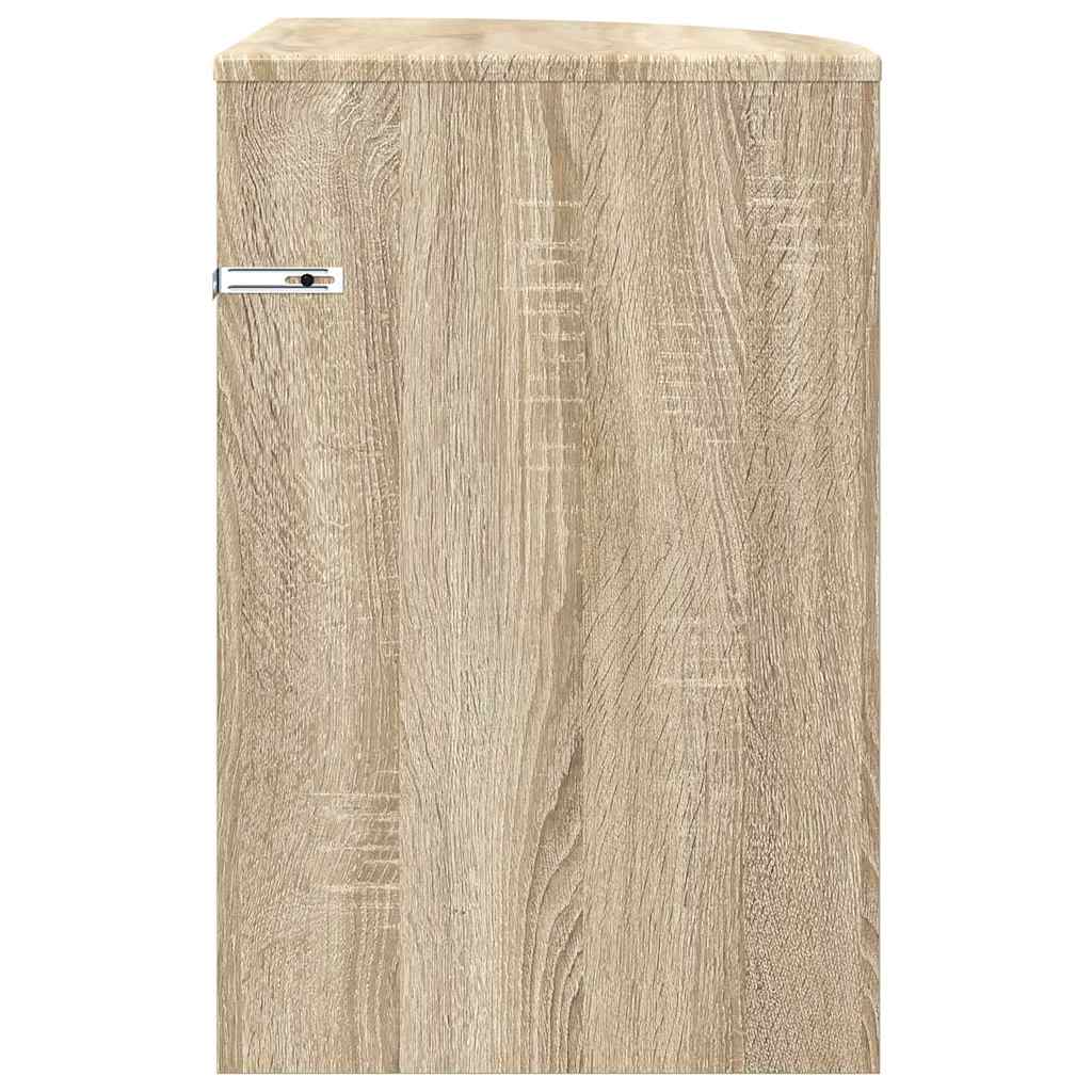 vidaXL End Table Sonoma Oak 39.7 x 39.7 x 60 cm Engineered Wood 6