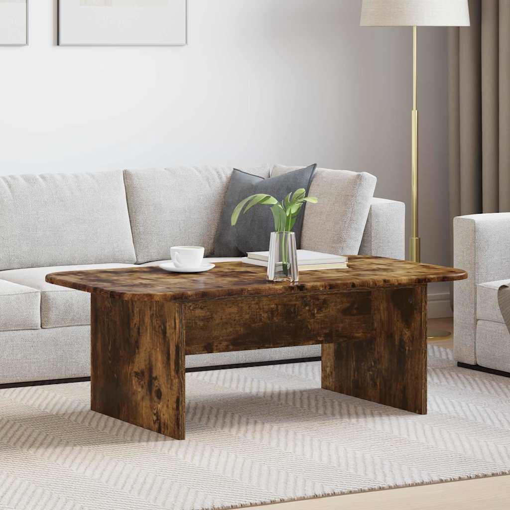 vidaXL Coffee Table Smoked Oak 93 x 53 x 33 cm Engineered Wood 1