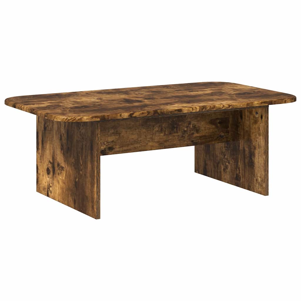 vidaXL Coffee Table Smoked Oak 93 x 53 x 33 cm Engineered Wood 2