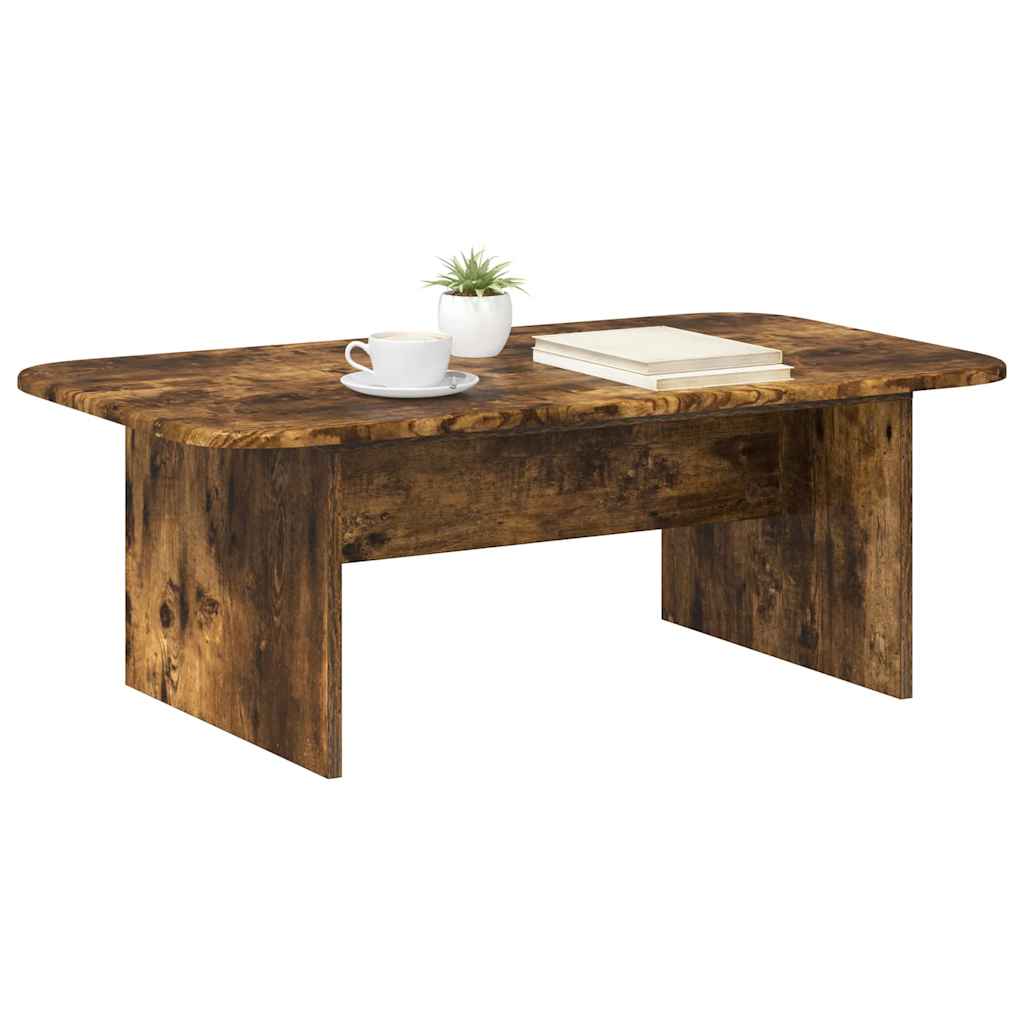 vidaXL Coffee Table Smoked Oak 93 x 53 x 33 cm Engineered Wood 3