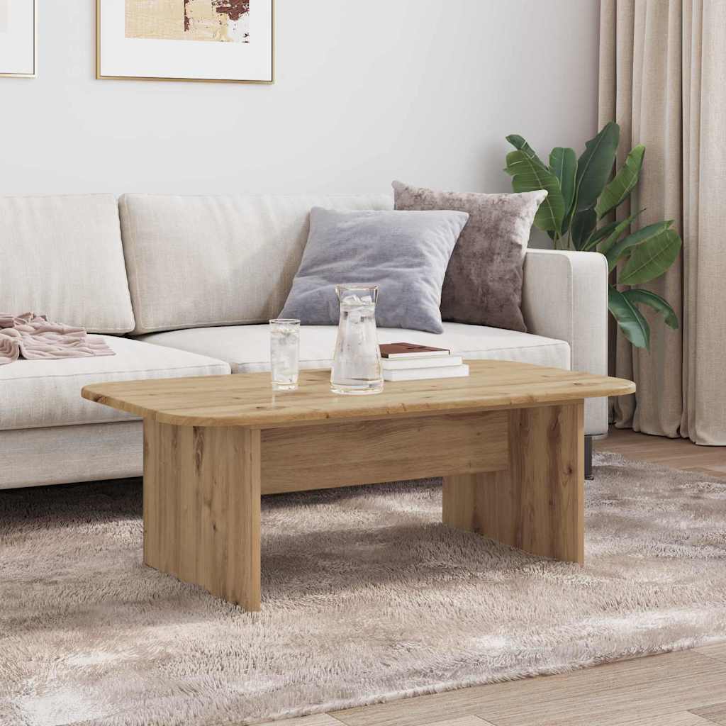 vidaXL Coffee Table Artisan Oak 93 x 53 x 33 cm Engineered Wood 4